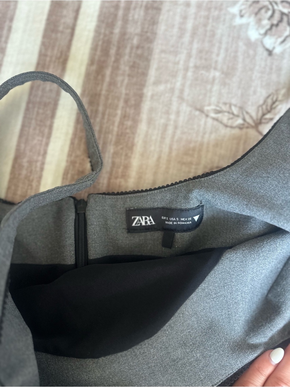 Zara Charcoal Gray Mini Bodycon Dress - Picture 5 of 5